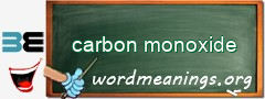 WordMeaning blackboard for carbon monoxide